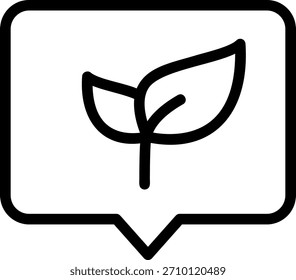 Vector de ilustración de icono de línea de planta