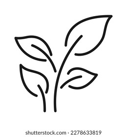 Plant line icon on white background. Flat design vector. Eps 10.