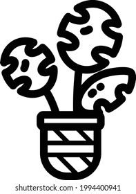 Plant line icon - vector