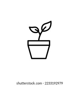 Plant line icon vector design