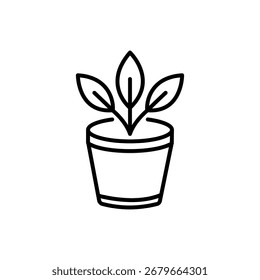Plant line icon, Vector on white background