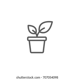 Plant line icon, Vector on white background