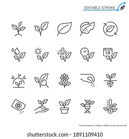 Plant line icons. Editable stroke. Pixel perfect. - Shutterstock ID 1891109410