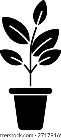 Línea de planta de diseño de íconos de Vector