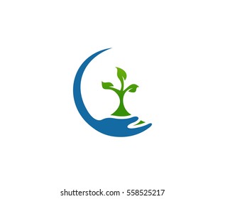 Logo Design Plant Nursery Organic Farming Stock Vector (royalty Free 