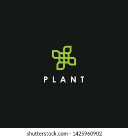 Plant logo concept. A green plant logo concept that is designed simply to create a classy impression