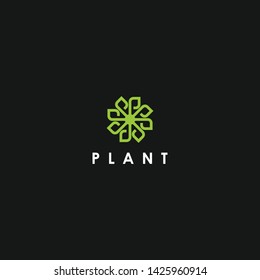 Plant logo concept. A green plant logo concept that is designed simply to create a classy impression