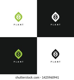 Plant logo concept. A green plant logo concept that is designed simply to create a classy impression