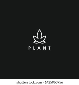 Plant logo concept. A green plant logo concept that is designed simply to create a classy impression
