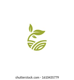 plant logo concept smart geometric