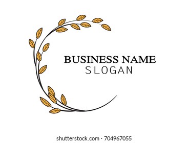 plant with logo design