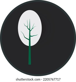 plant logo design with black background