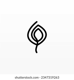 Plant logo design concept template. Leaf logo icon design. Nature logo design template