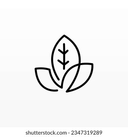 Plantilla de concepto de diseño del logotipo de planta. Diseño de iconos de logotipo de hoja. Plantilla de diseño de logotipo de naturaleza