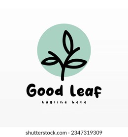 Plantilla de concepto de diseño del logotipo de planta. Diseño de iconos de logotipo de hoja. Plantilla de diseño de logotipo de naturaleza