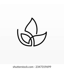 Plant logo design concept template. Leaf logo icon design. Nature logo design template