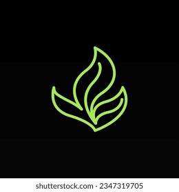 Plantilla de concepto de diseño del logotipo de planta. Diseño de iconos de logotipo de hoja. Plantilla de diseño de logotipo de naturaleza