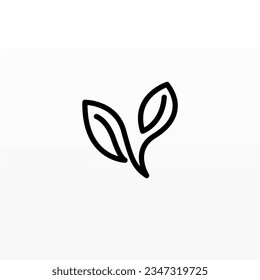 Plant logo design concept template. Leaf logo icon design. Nature logo design template