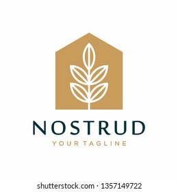 Plant logo design concept. Universal plant design. Simple and elegant style.