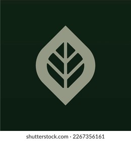 Plant logo design template. Simple nature plant branding logo design