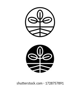 plant logo design vector symbol graphic idea creative