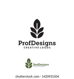plant logo green leaf filled icon