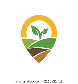 Plant Logo with Map Point Location