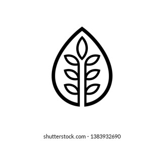 Plant Logo Template, Icon, Symbol - Vector