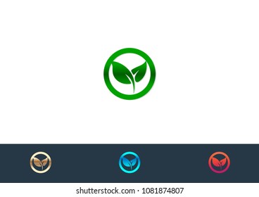 Plant logo template vector illustration