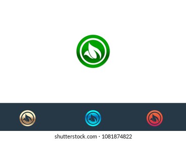 Plant logo template vector illustration