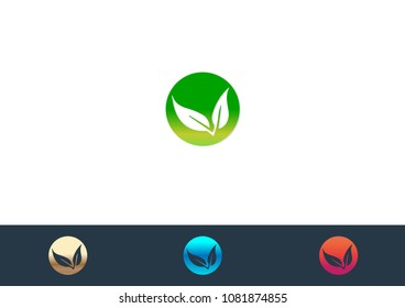 Plant logo template vector illustration