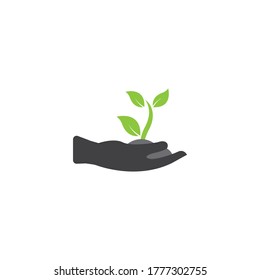 plant logo vector design illustration background template