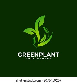 Vektorgrafik des Pflanzenlogos Eleganter Stil