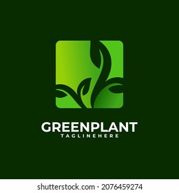 Plant Logo Vector Illustration Elegant Style