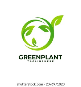 Vektorgrafik des Pflanzenlogos Eleganter Stil