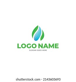 plantilla de logotipo de plantas para hojas vectoriales y logotipo de agua 
