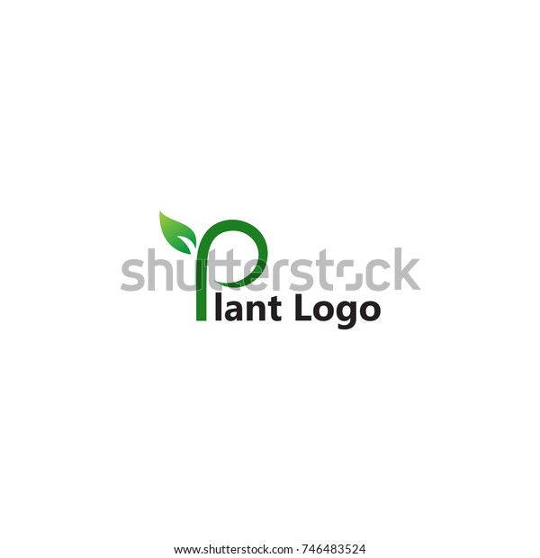 Plant Logo Vector Letter P Logo Stock Vector (Royalty Free) 746483524