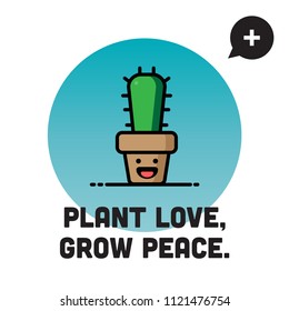 Plant love, grow peace with Text Template for Details