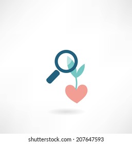 plant magnifier icon