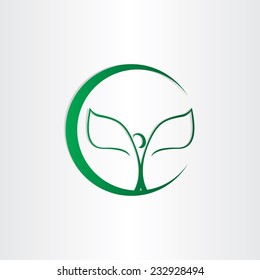 plant man tree leafs bio health icon