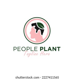 plant man vector illustration logo design
