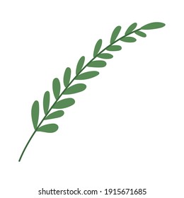planta con muchas hojas verdes diseño de ilustración vectorial