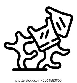 Plant microplastics pollution icon outline vector. Food ground. Ocean plastic