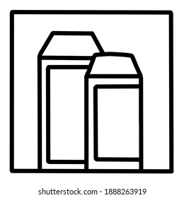 Dibujar el logotipo del doodle del icono del vector dibujado a mano de la leche en forma de caricatura bebida de contraste blanco negro