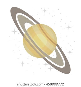Plant of milky way galaxy, colorful isolated flat icon vector illustration graphic.