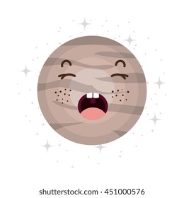 Plant of milky way galaxy, colorful isolated flat icon vector illustration graphic.