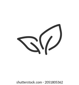 Plant minimal line icon. Web stroke symbol design. Plant sign isolated on a white background. Premium line icon.