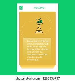 Plant  mobile vertical banner design design. Vector