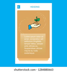 Plant  mobile vertical banner design design. Vector