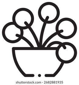 Icono de Vector moderno de la planta – Plantilla mínima del símbolo de la ilustración para el diseño móvil del UI del App del Web